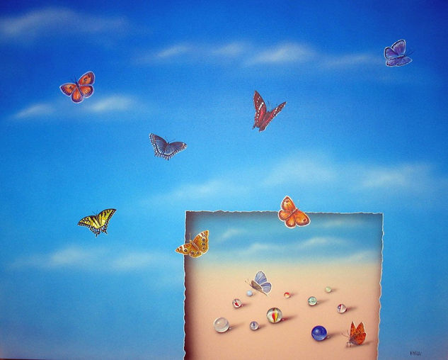 Mariposas Libres Acrylic Canvas Figure Painting