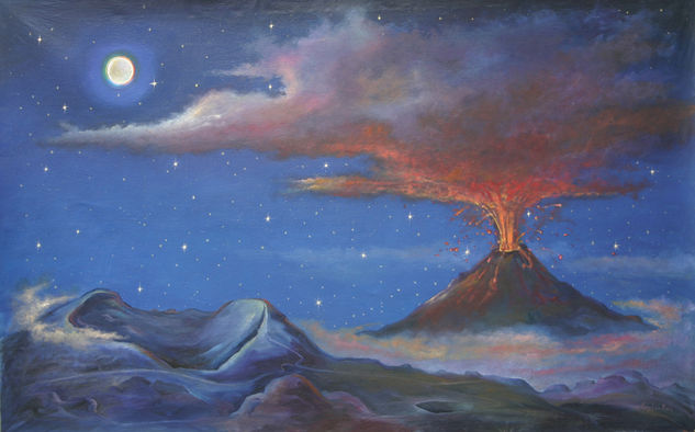 " VALLE DE NOCHE " Oil Canvas Landscaping