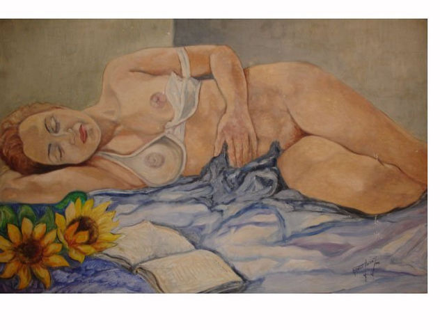 mujer en reposo