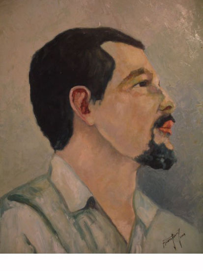 maestro salvador arango Oil Panel Portrait