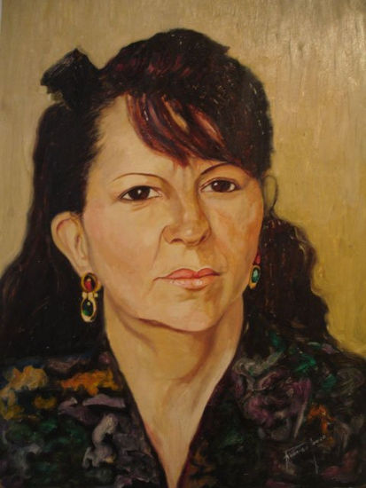 esneda Oil Panel Portrait