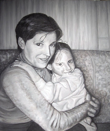 Evangelina y Ana Acrylic Canvas Portrait