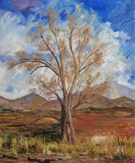 Arbol seco Oil Canvas Landscaping