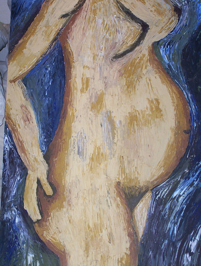 desnudo1 Oil Panel Figure Painting