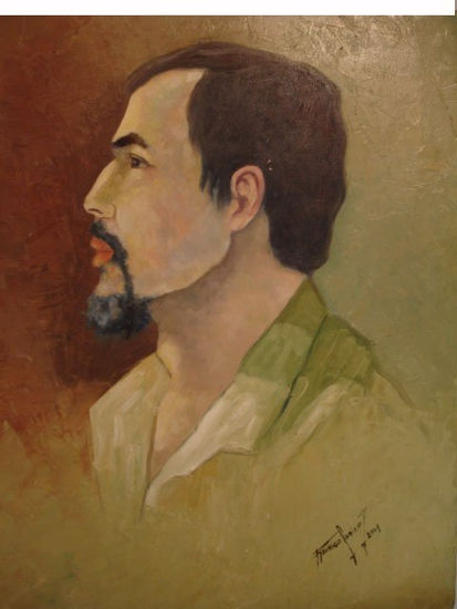 maestro salvador arango Oil Panel Portrait