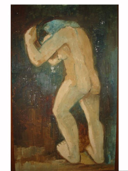 desnudo en marcha Óleo Tabla Figura