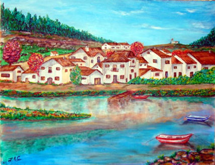 Pueblo y barcas