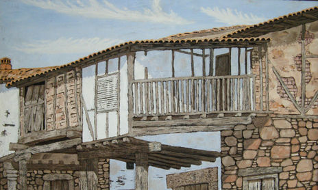 Óleo sobre madera tallada.