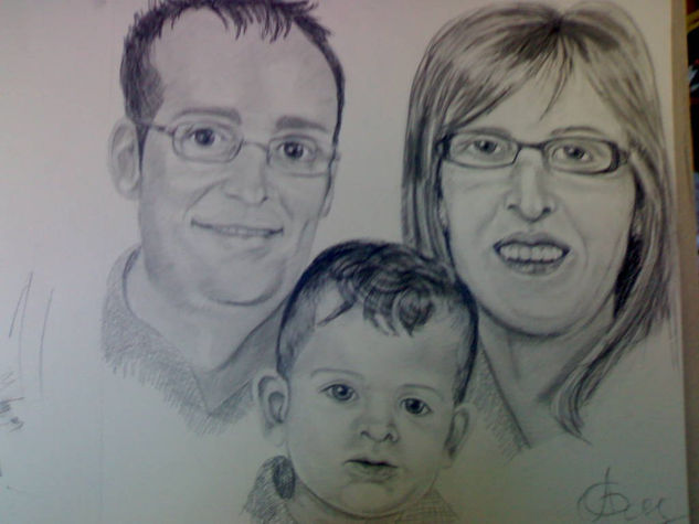 retrato de una familia Charcoal