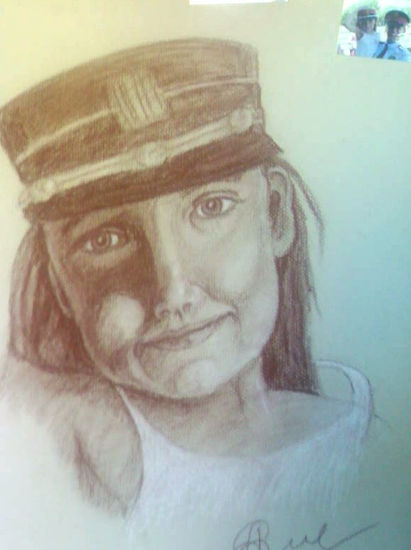 retrato de una niña Sanguina