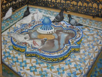 Palomas en la fuente
