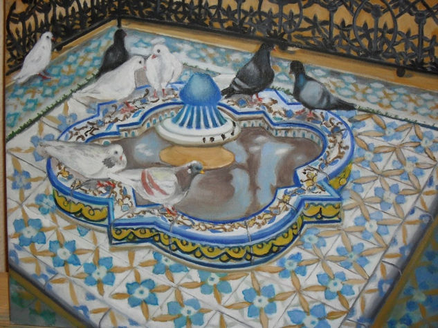 palomas en la fuente 