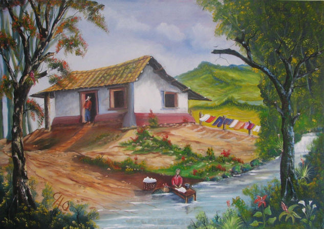 lavandera Oil Canvas Landscaping