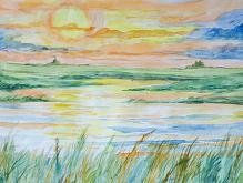 " EL OCASO"   ACUARELA DE 50X40