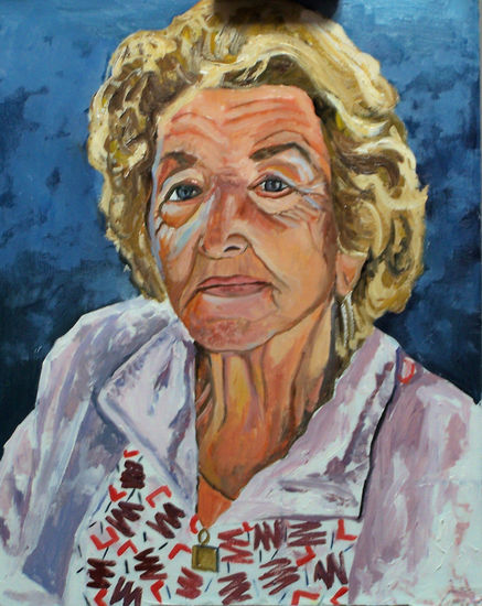 Mi madre Oil Panel Portrait