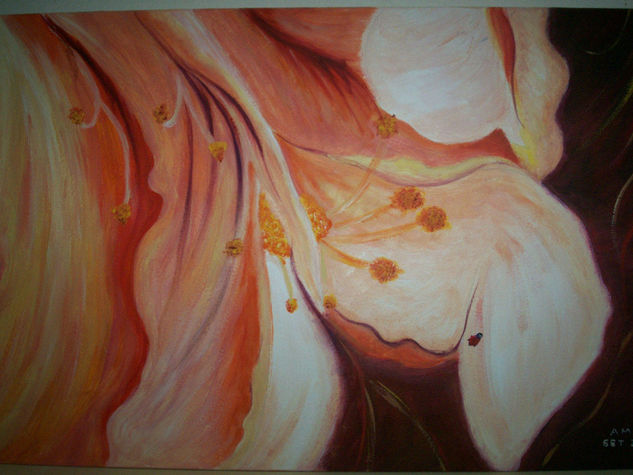 Hibiscus Oil Panel Floral Painting