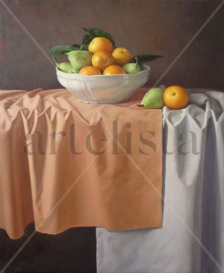 Peras y naranjas Oil Canvas Still Life Paintings