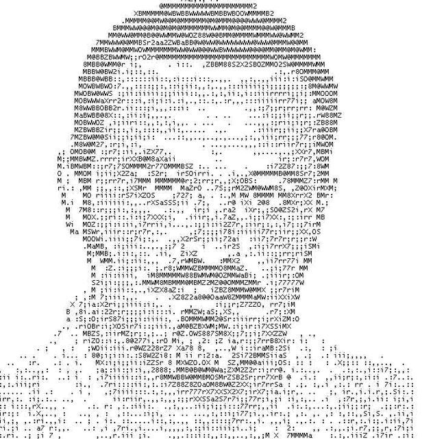 Autoretrato en codigo ASCII