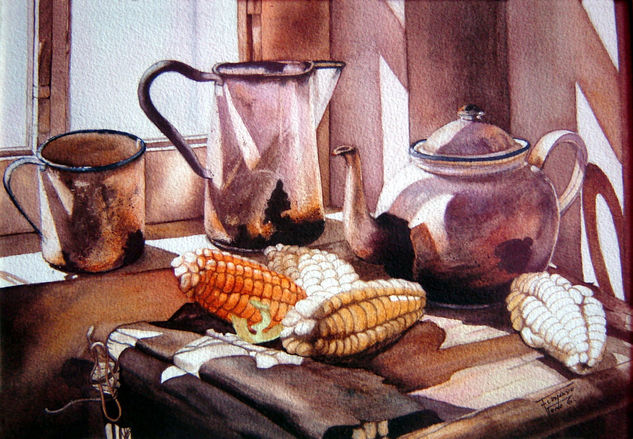 BUENA MEZA Watercolour Card Still Life Paintings