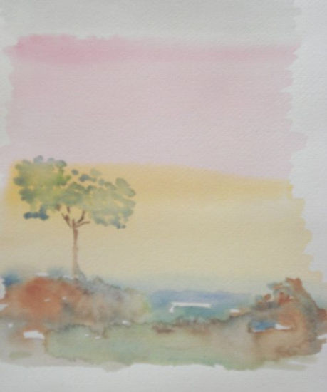 albero Watercolour Canvas Landscaping