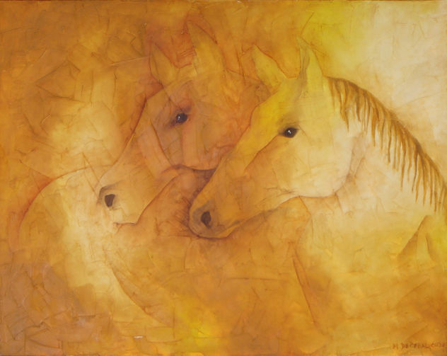 Caballos en amarillo