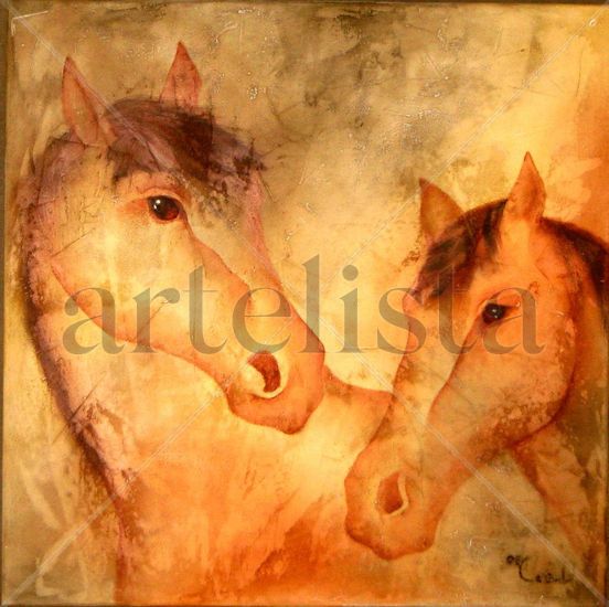 Caballos Oil Canvas Animals