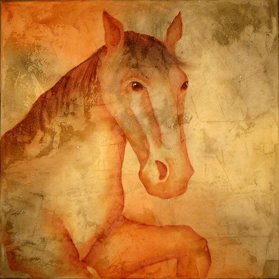 Caballo Solitario Oil Canvas Animals