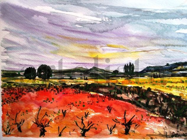 Viña manchega Watercolour Paper Landscaping