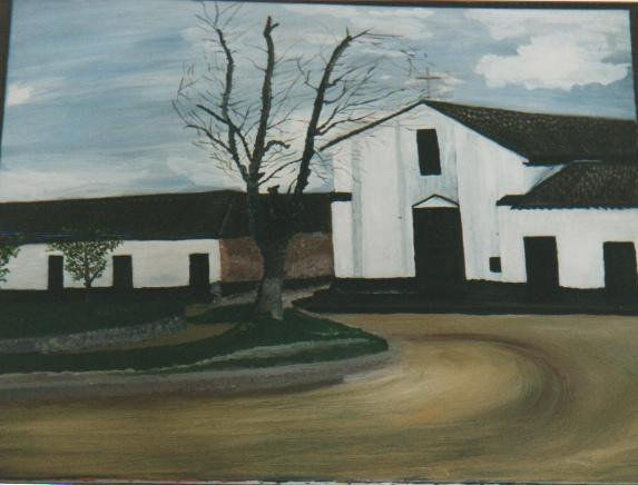 Iglesia de GUALLECO  VII Región Oil Canvas Landscaping