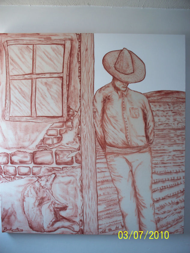 campesino con perro