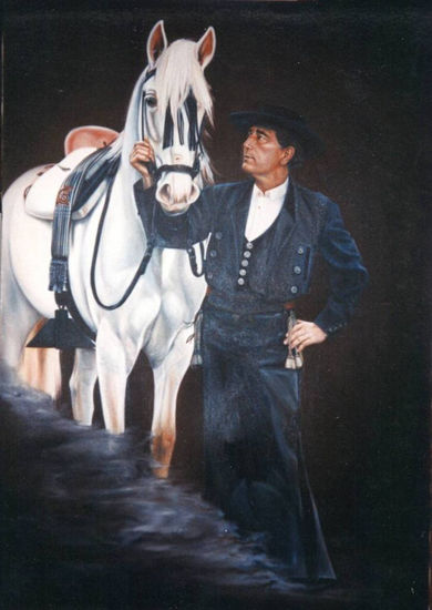 Curro Bedoya Oil Canvas Portrait