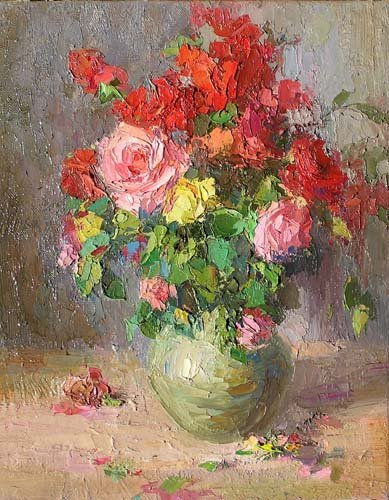 Rosas Oil Canvas Still Life Paintings