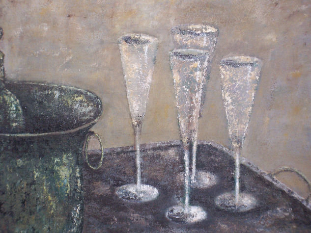 bandeja de cava Oil Canvas Still Life Paintings