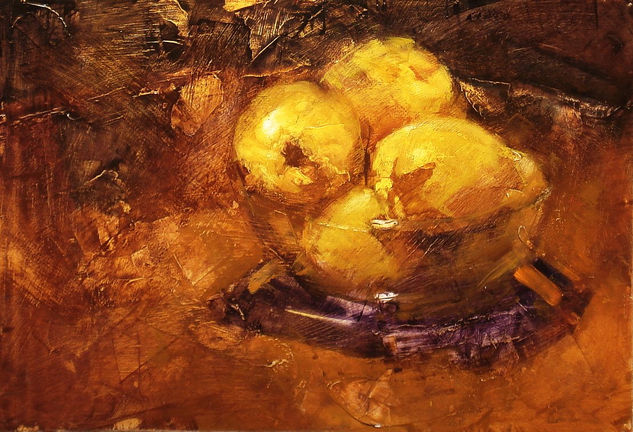 Membrillos Oil Panel Still Life Paintings