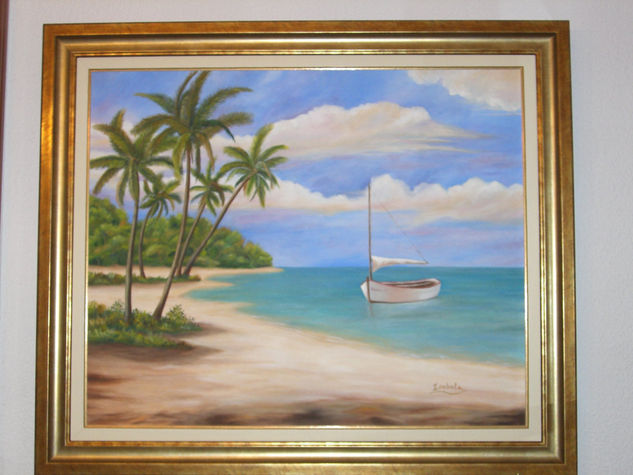 Mar en calma Oil Canvas Landscaping