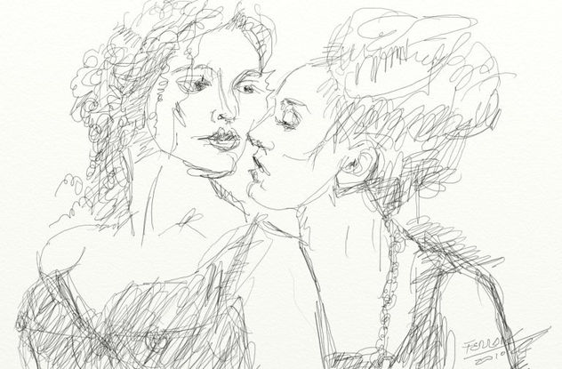 Dibujo 2 mujeres