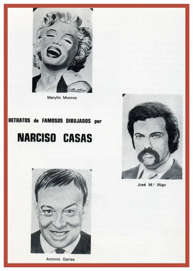 Catálogo de la Exposición de Famosos dibujados por Narciso Casas Pencil