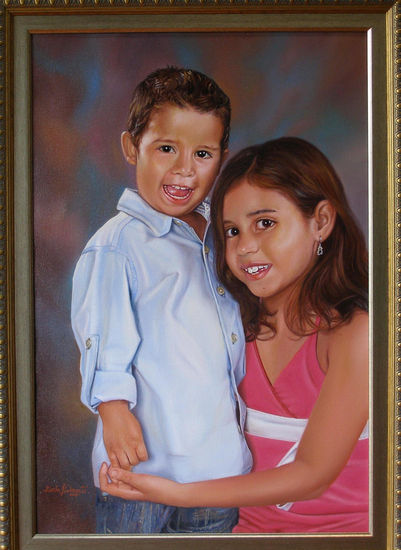 Niños Oil Canvas Portrait