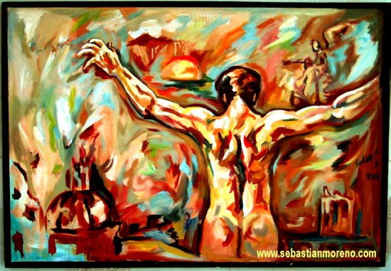 "Ansia de Alas" Oil Canvas Nude Paintings