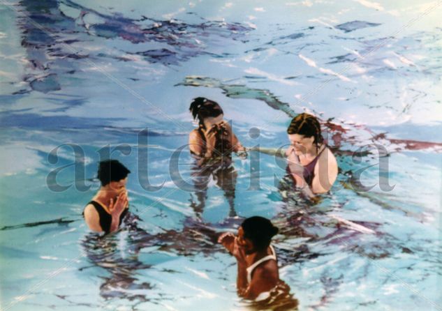 Ninfas en el agua/Ninfas na auga/Nymphs in the water. Oil Canvas Figure Painting