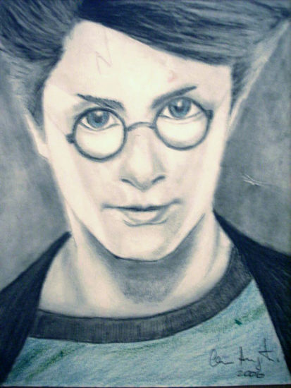 HARRY  POTTER Lápiz (Negro) Papel Retrato