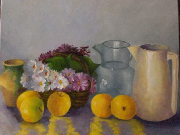 bodegón de manzanas Oil Canvas Still Life Paintings