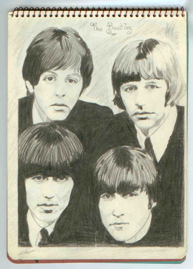 Retrato de The Beatles Pencil