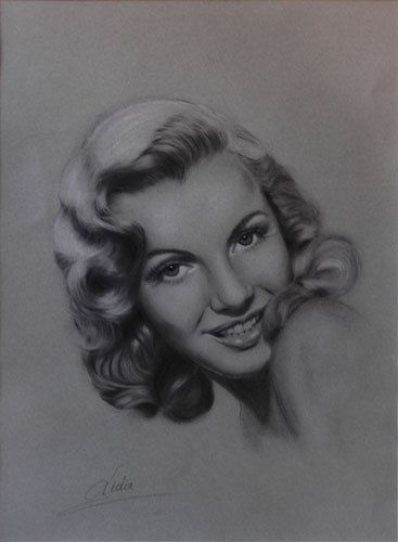 mirylin monroe-dibujo Carboncillo