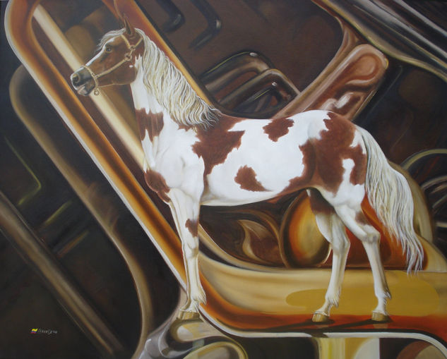 CABALLO 4 Oil Canvas Animals