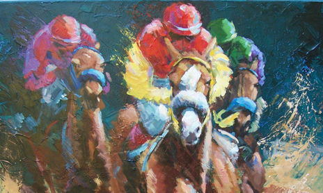 carrera con caballos
