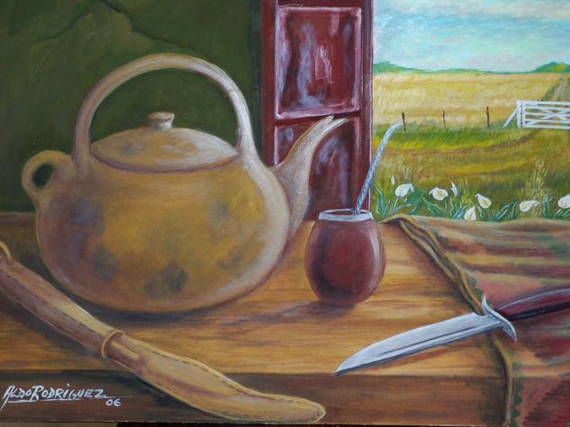 " VENTANA AL CAMPO "  .... óleo  50 x 60 