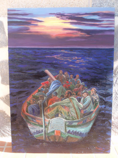 Patera(esperanzas,miedos,incertidumbres) Oil Canvas Marine Painting