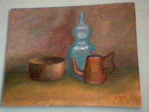 Bodegon Vasija Oil Canvas