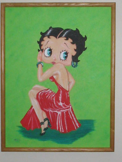 Betty Boop Óleo Lienzo Figura